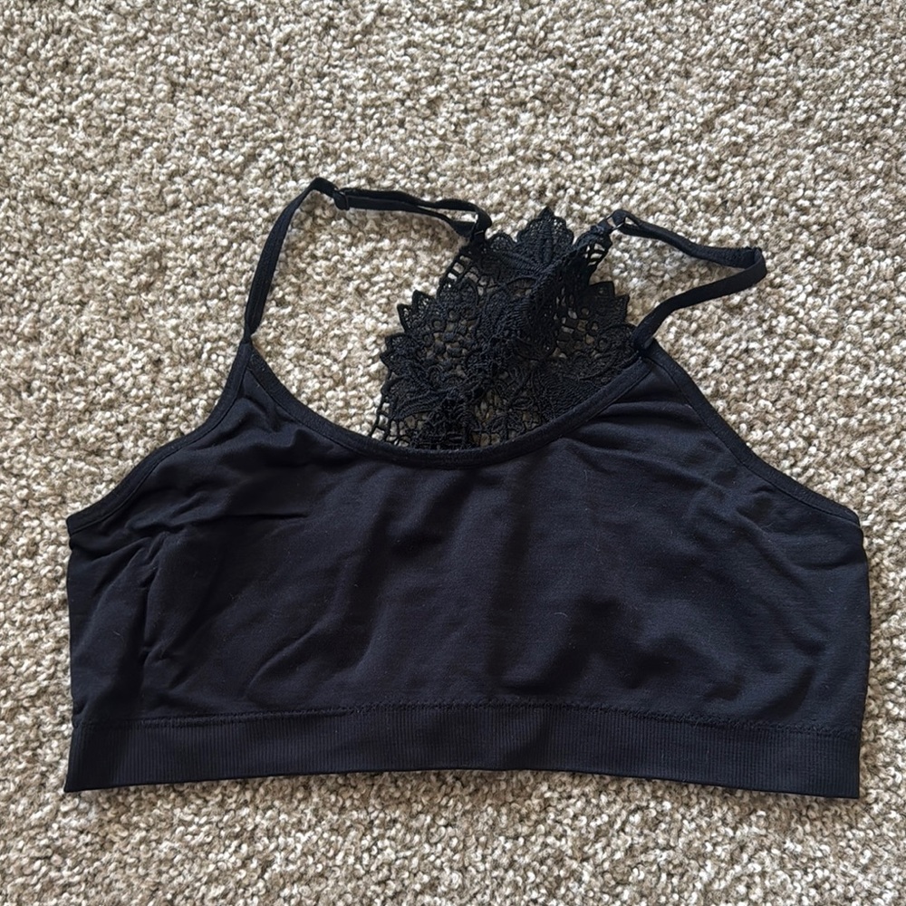 Black Lace Detail Bralette